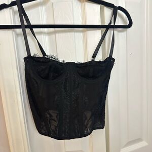 Urban Outfitters Black Lace Corset